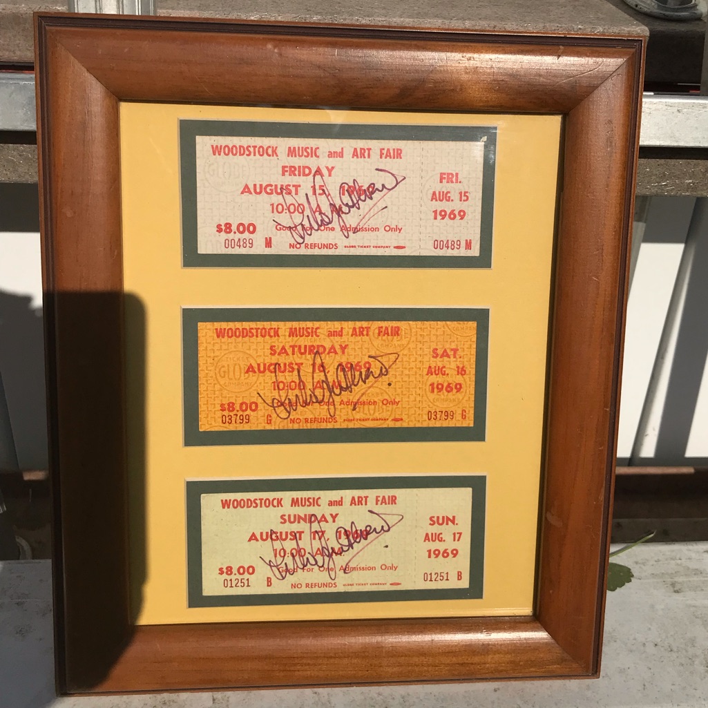 1969 Woodstock Framed Tickets